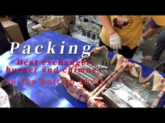 열 교환기, 연소장 및 아래 껍질에 연기를 포장