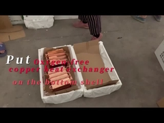 아래 껍질에 산소 없는 구리 열 교환기를 넣어