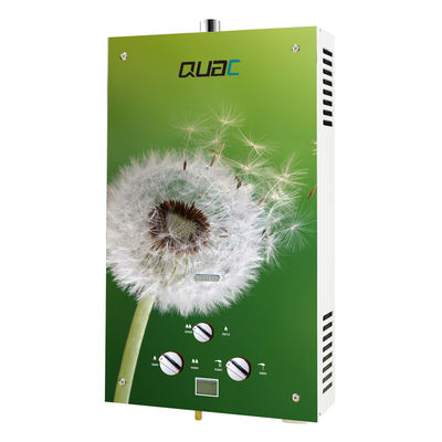 10 리터 인스턴트 탱크리스 가스 게이저 LPG NG 타입 다채로운 유리 패널