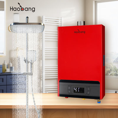 NG 2000Pa / LPG 2800Pa 에너지 절감 및 일정한 온도 난방과 함께 전력 환기 가스 워터 히터